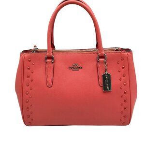 Coach Pebbled Leather Surrey Carryall Satchel Bag With Matching Wallet